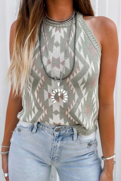 Aztec Sleeveless Sweater