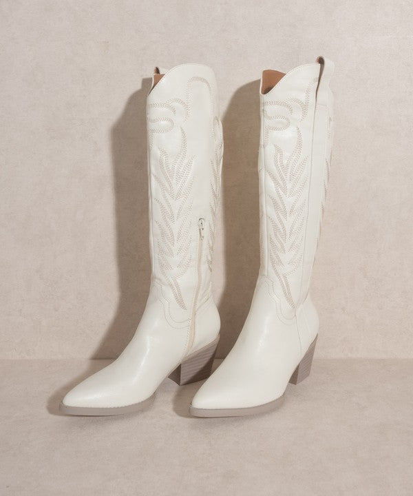 Samara - Embroidered Tall Western Cowgirl Boots - choice of colors