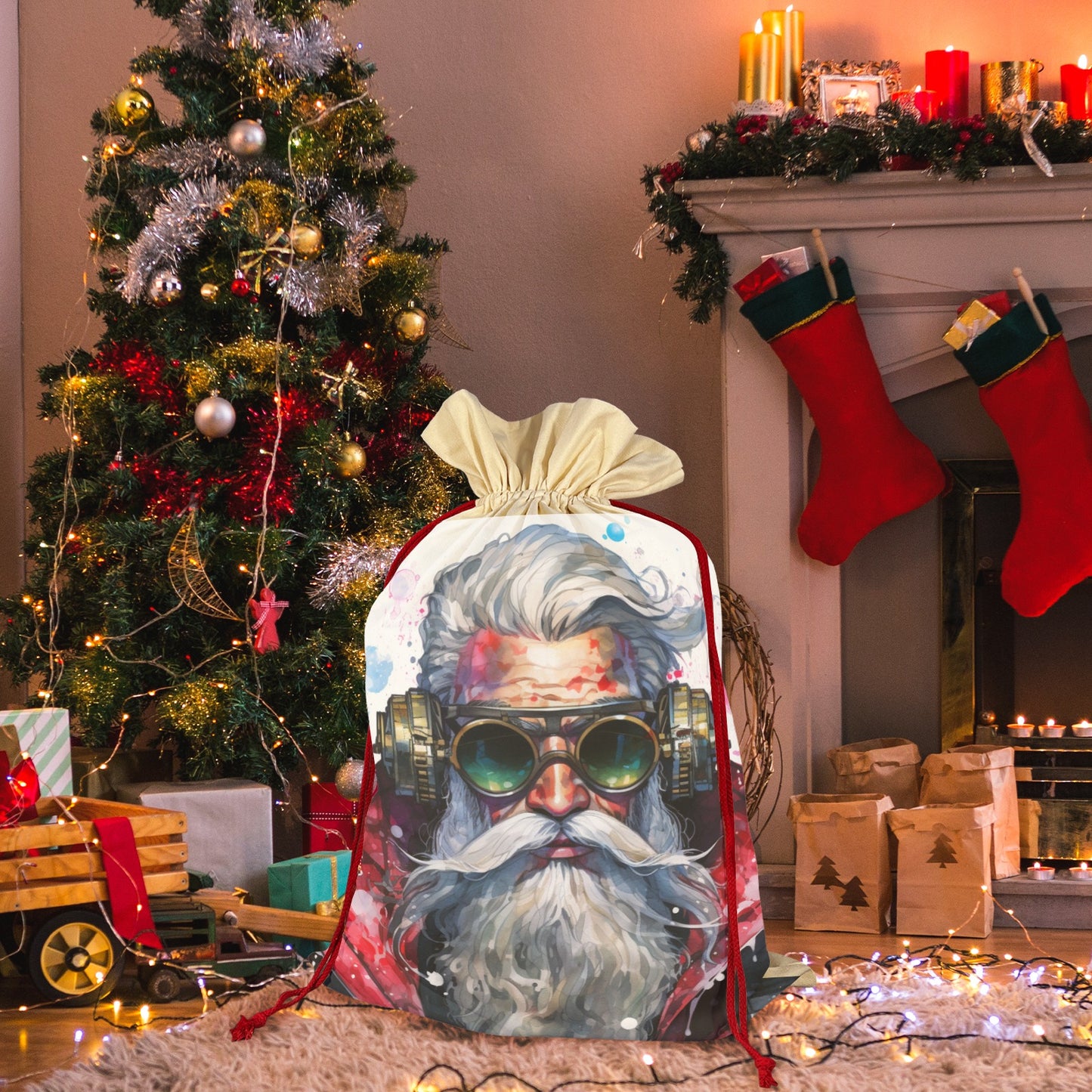 Cyberpunk Santa Set of 3 Bags