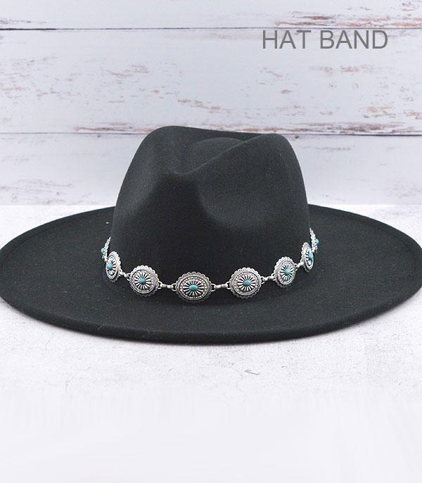 The Durango Hatband - #wholesaleacc, CONCHO, cowgirl, durango, durango hat band, jewelry, leather hat band, southwestern, usa, western -  - Baha Ranch Western Wear