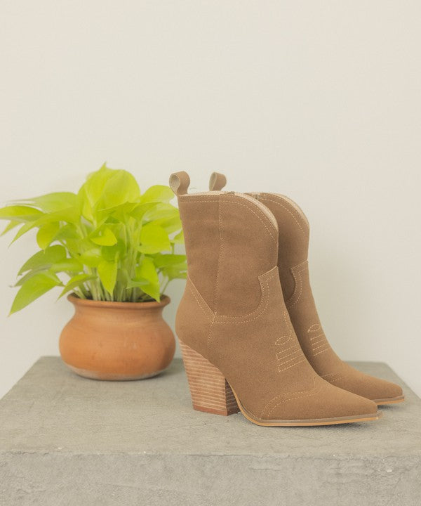 OASIS SOCIETY Ariella Western Short Boots CHOICE OF COLORS - ankle booties, booties, boots, brown suede, swim suit -  - Baha Ranch Western Wear