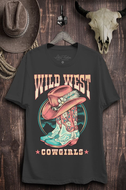 Wild West Cowgirls Graphic Top Boots