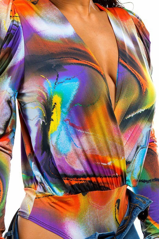 Neon Abstract bodysuit