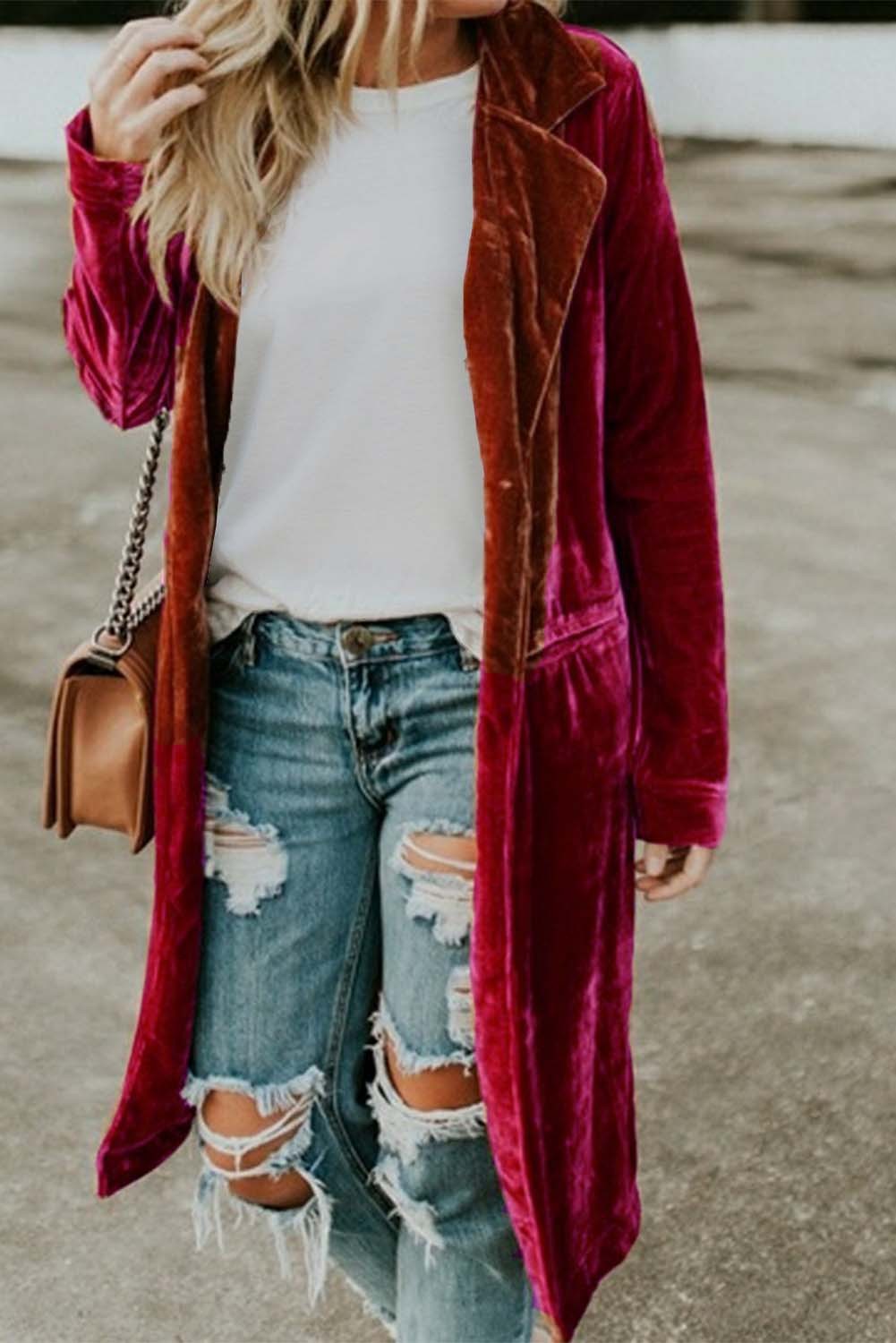 Velvet duster clearance jacket