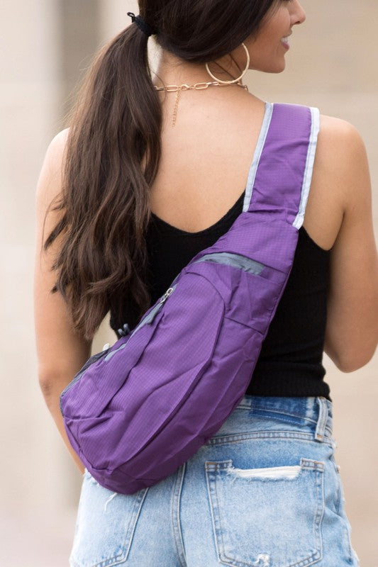 46% OFF on MANGO Purple Solid Structured Quilted Sling Bag on Myntra |  PaisaWapas.com