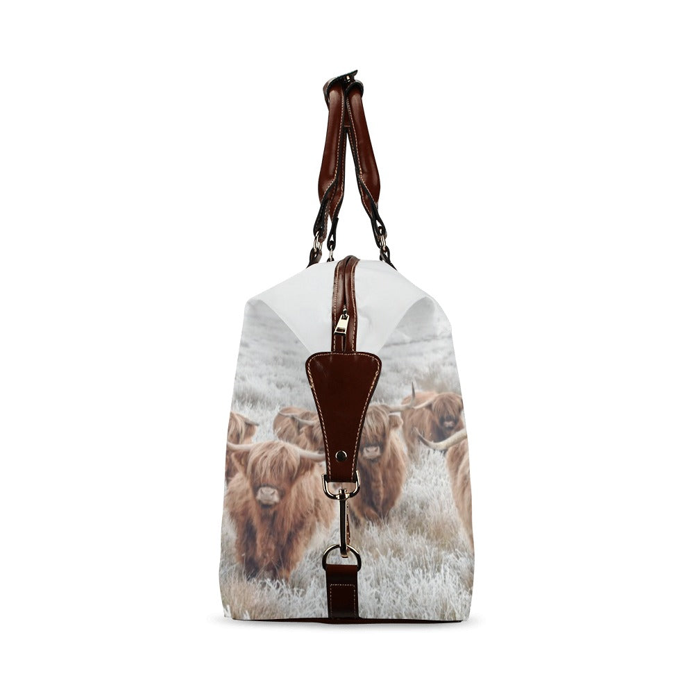 Highland Cow Large Travel Flight Bag