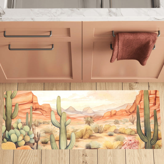Watercolor Desert Long Kitchen Mat 48"x17"