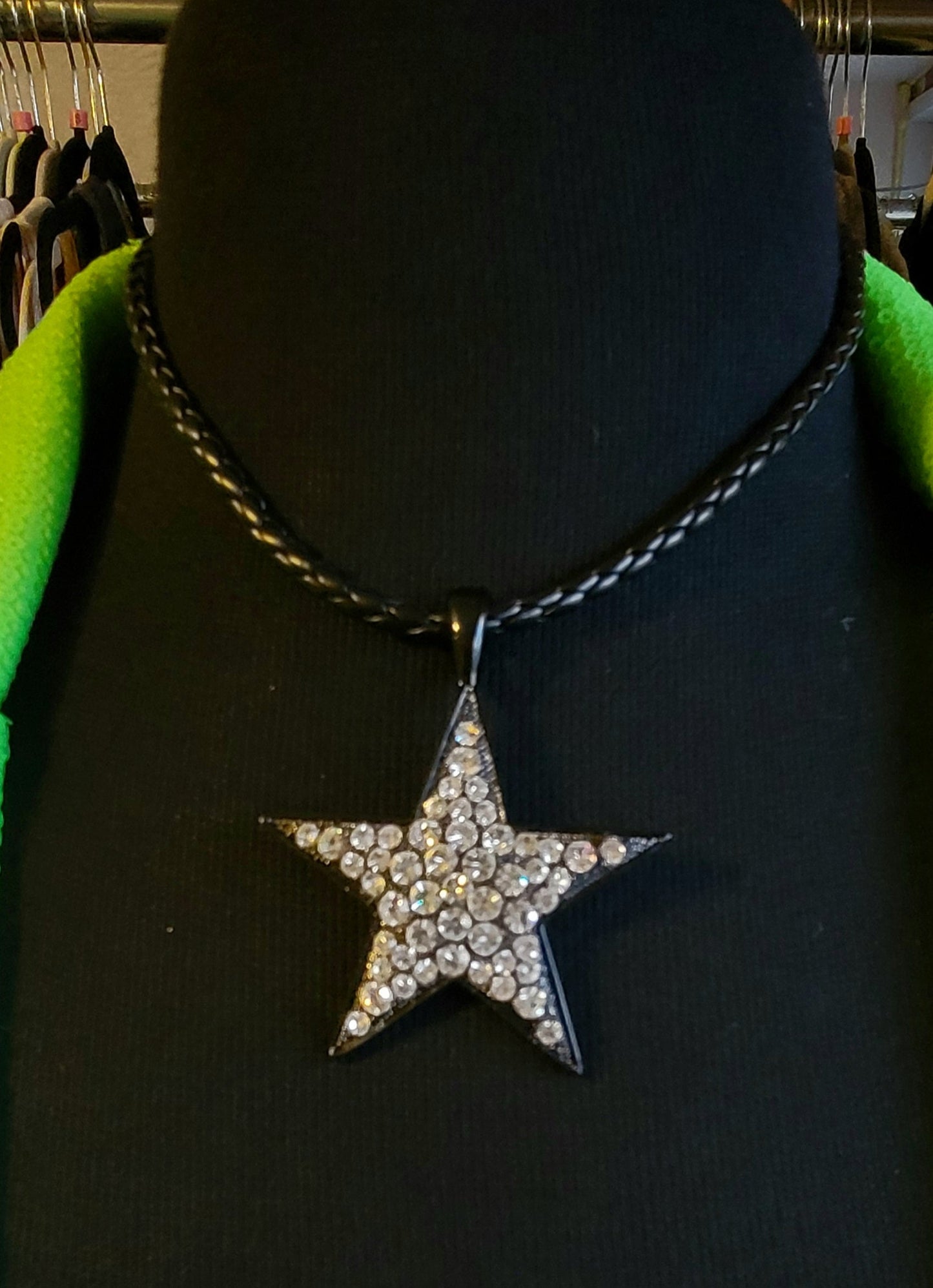 Rhinestone Star Necklace choice of colors