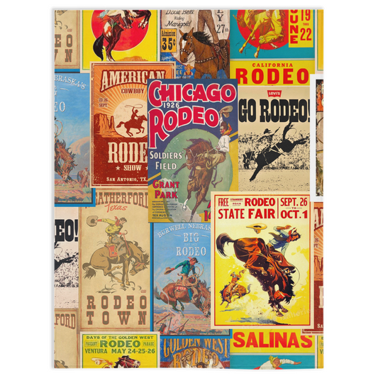 Vintage Rodeo Poster Baby Minky Blanket -  -  - Baha Ranch Western Wear