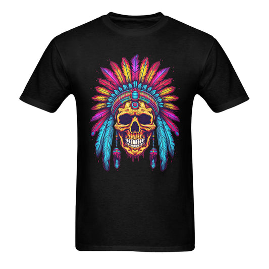 Indian Skull Unisex Tee Unisex Cotton T-Shirt