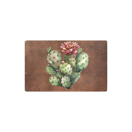 Western Leather Look & Cactus Kitchen Floor Mat 32" x 20"