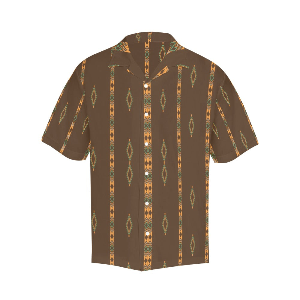 Mocha Aztec Men's Western Camp Shirt