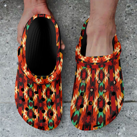 Fire Aztec Clog Shoes