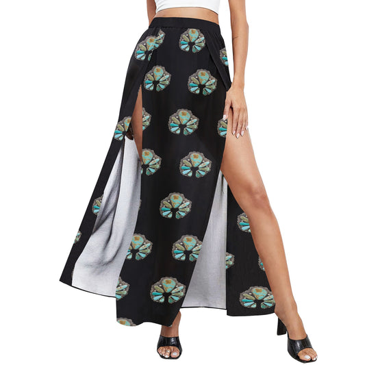 Turquoise Naja Beach Maxi Skirt