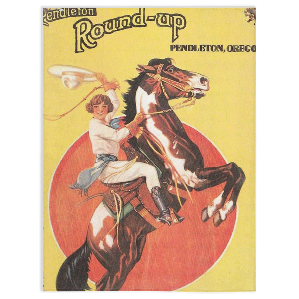 Vintage Cowgirl Minky Baby Blanket -  -  - Baha Ranch Western Wear