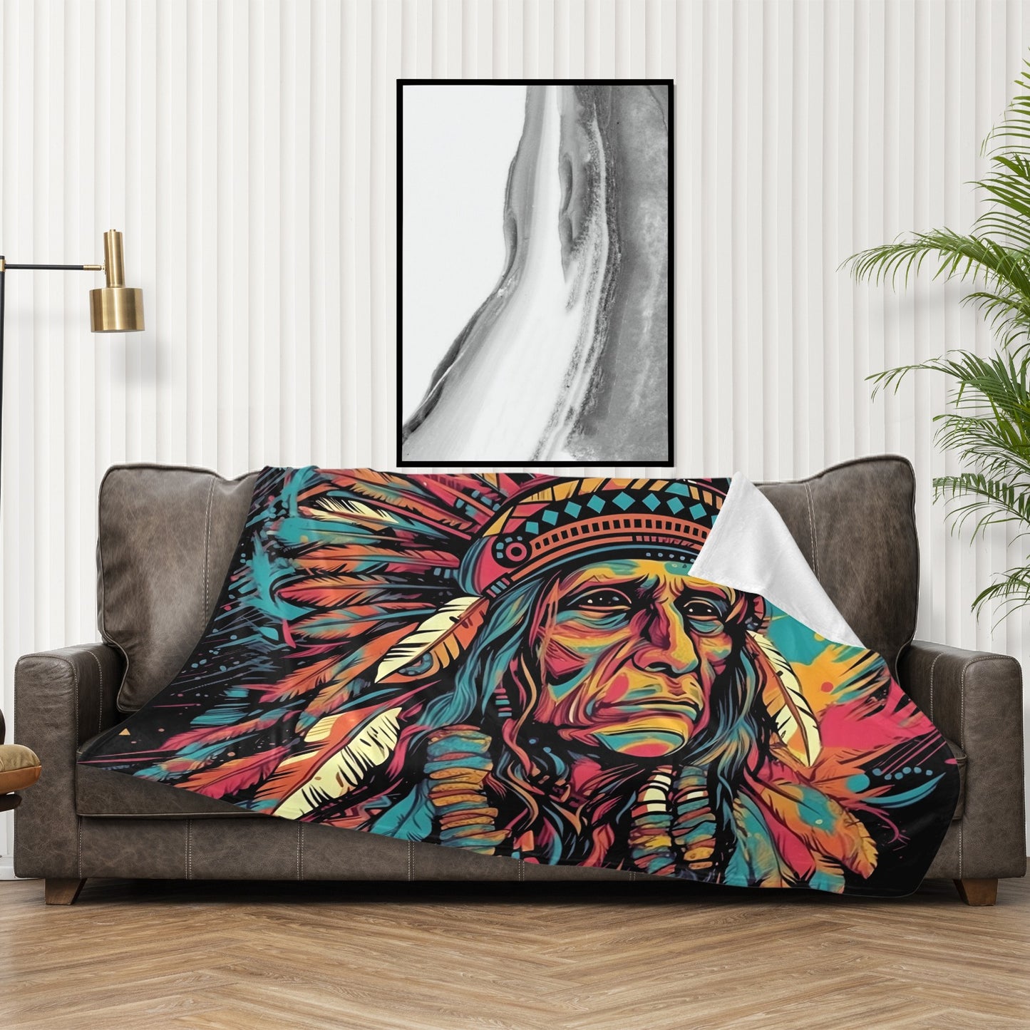Indian Chief 50" x 60" Throw Blanket