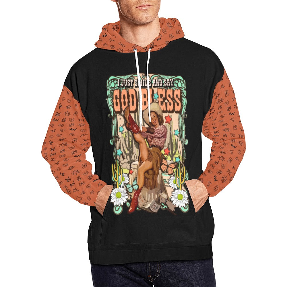 God Bless Unisex Cattle Brands Hoodie