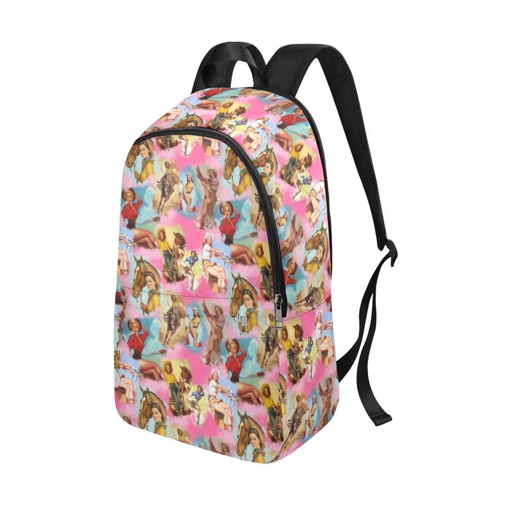 Vintage Cowgirl Collage Backpack