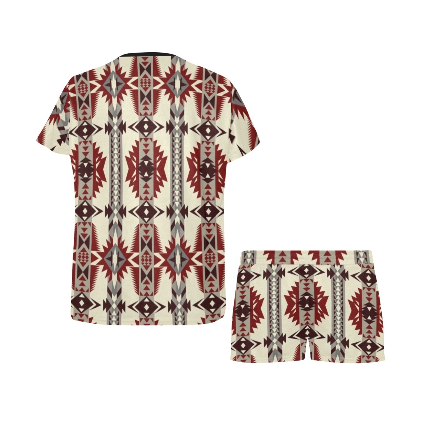 Southwestern Aztec Pajama Top Short Set