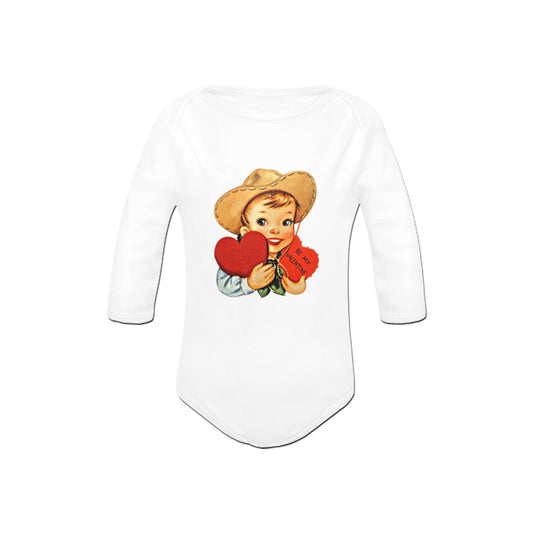 Mama's Valentine Long Sleeve Baby Onesie