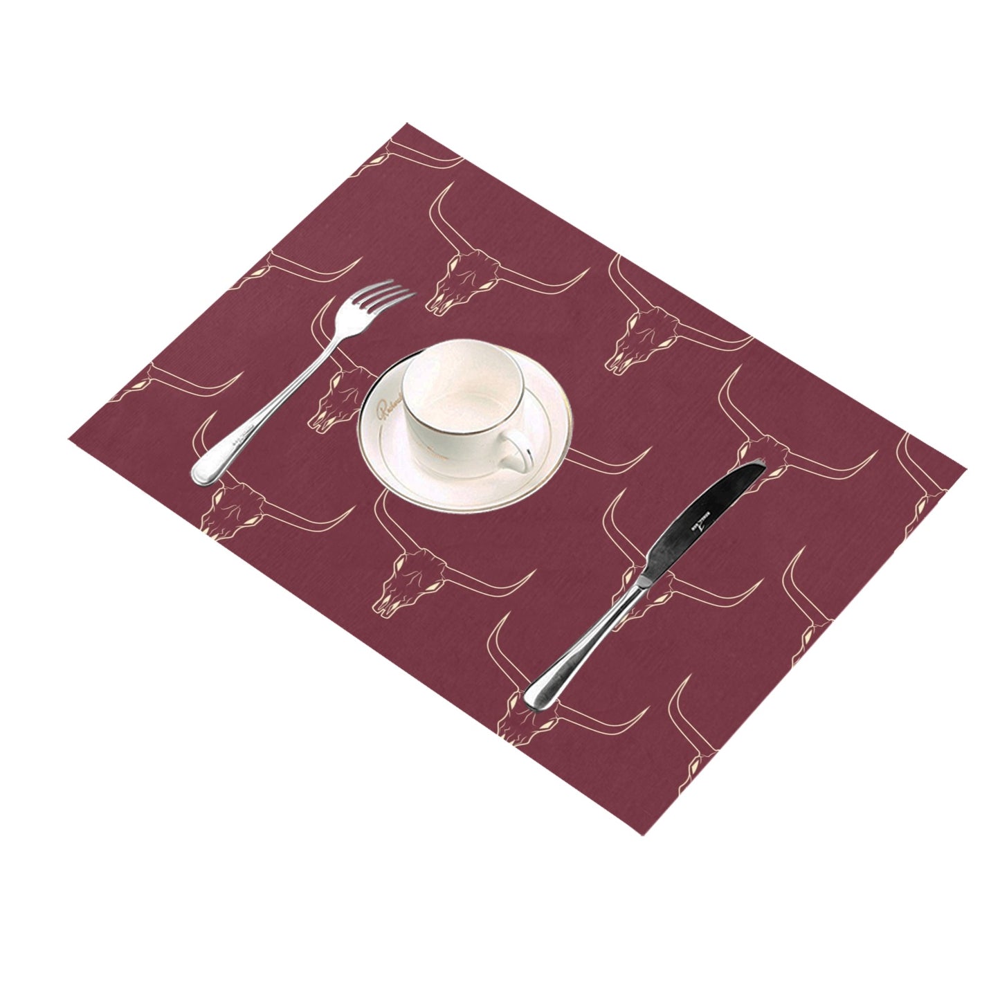 Set of 4 Longhorn Skull Placemats 14" x 19"