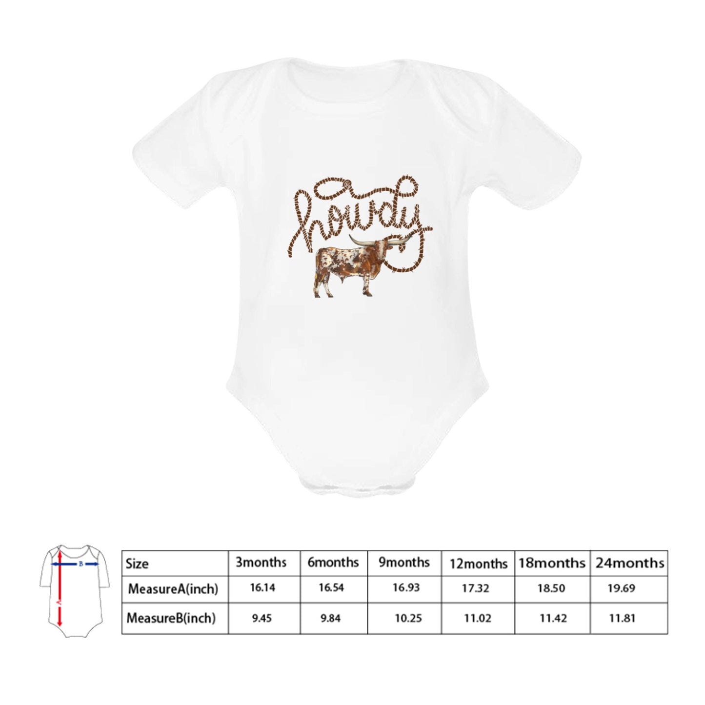 Howdy Longhorn Little Bitty Onesie