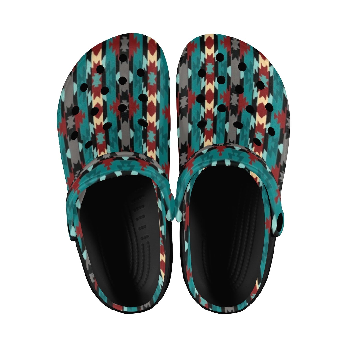 New Teal Aztec Clog Shoes