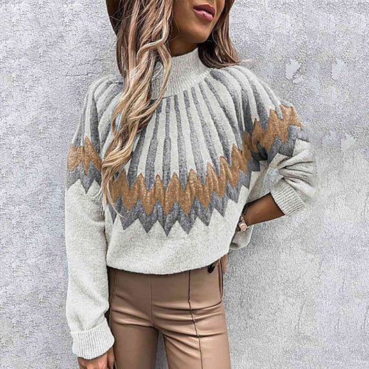 Mock Neck Long Sleeve Sweater choice of colors