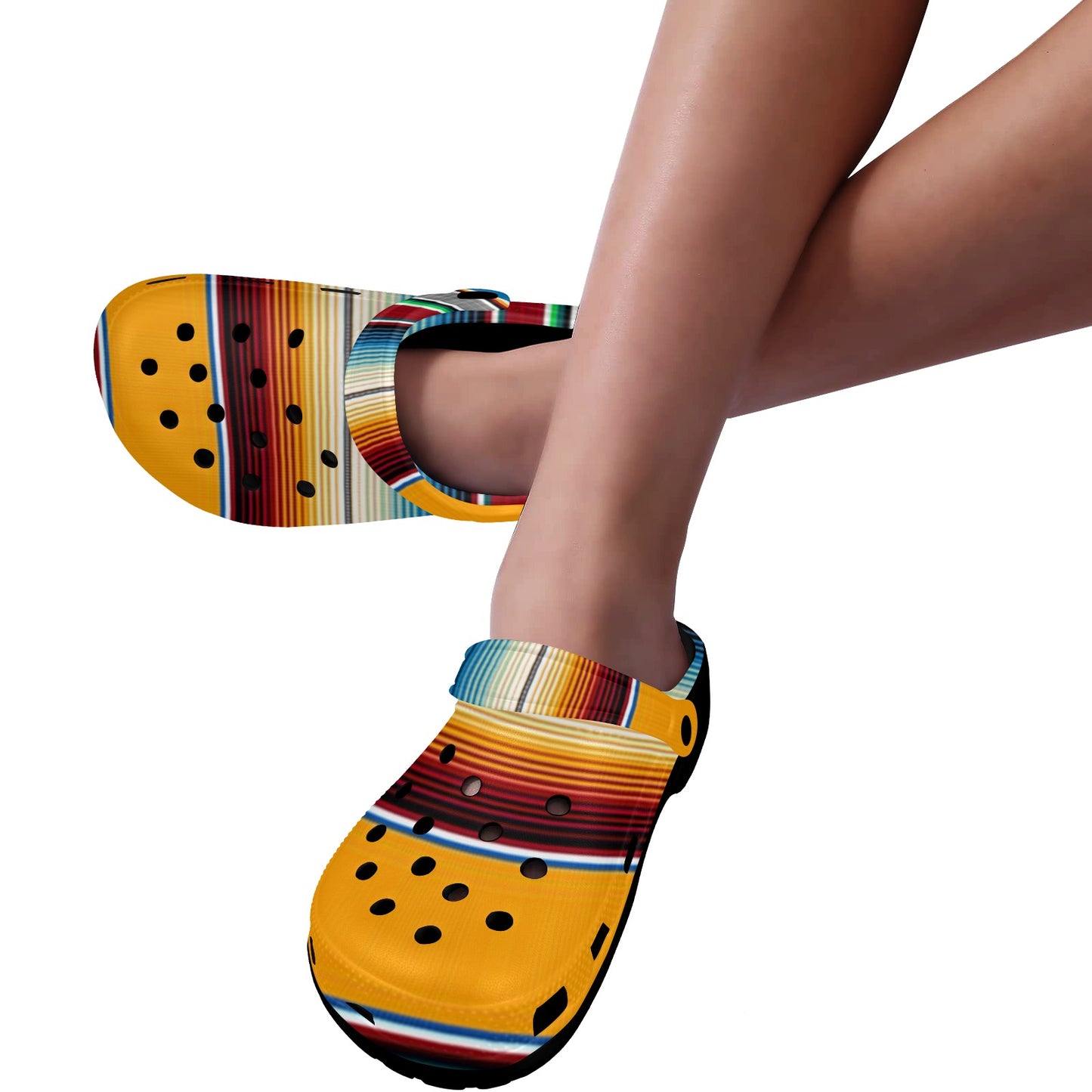 Mustard Serape Clog Shoes