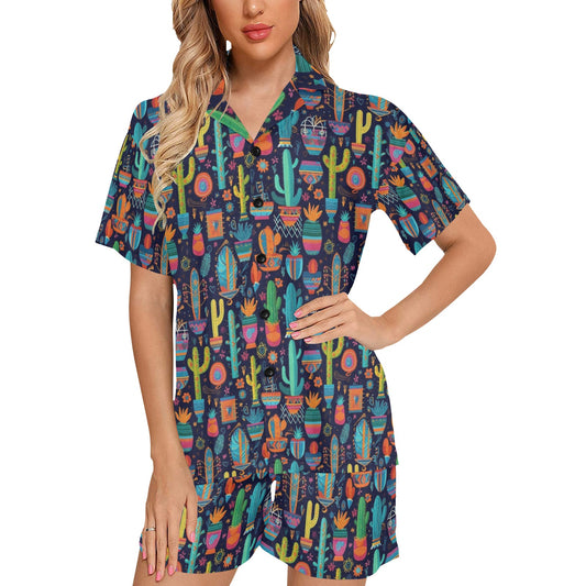 Crazy Cactus Lady Women's Western Pajama Set