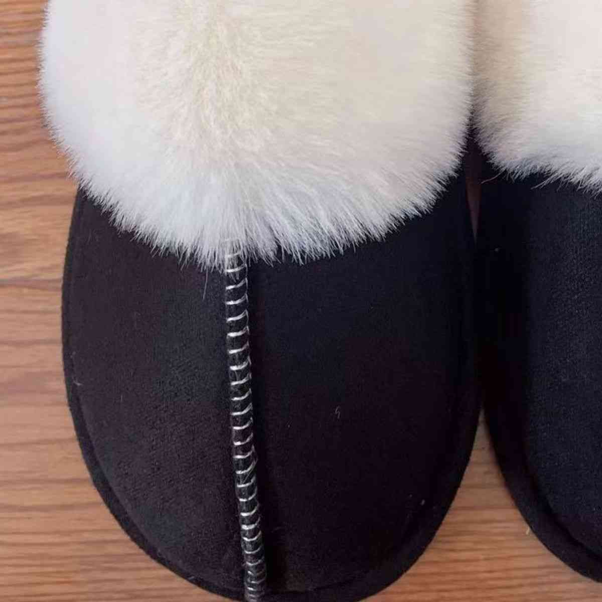 Faux Suede Cozy Slippers