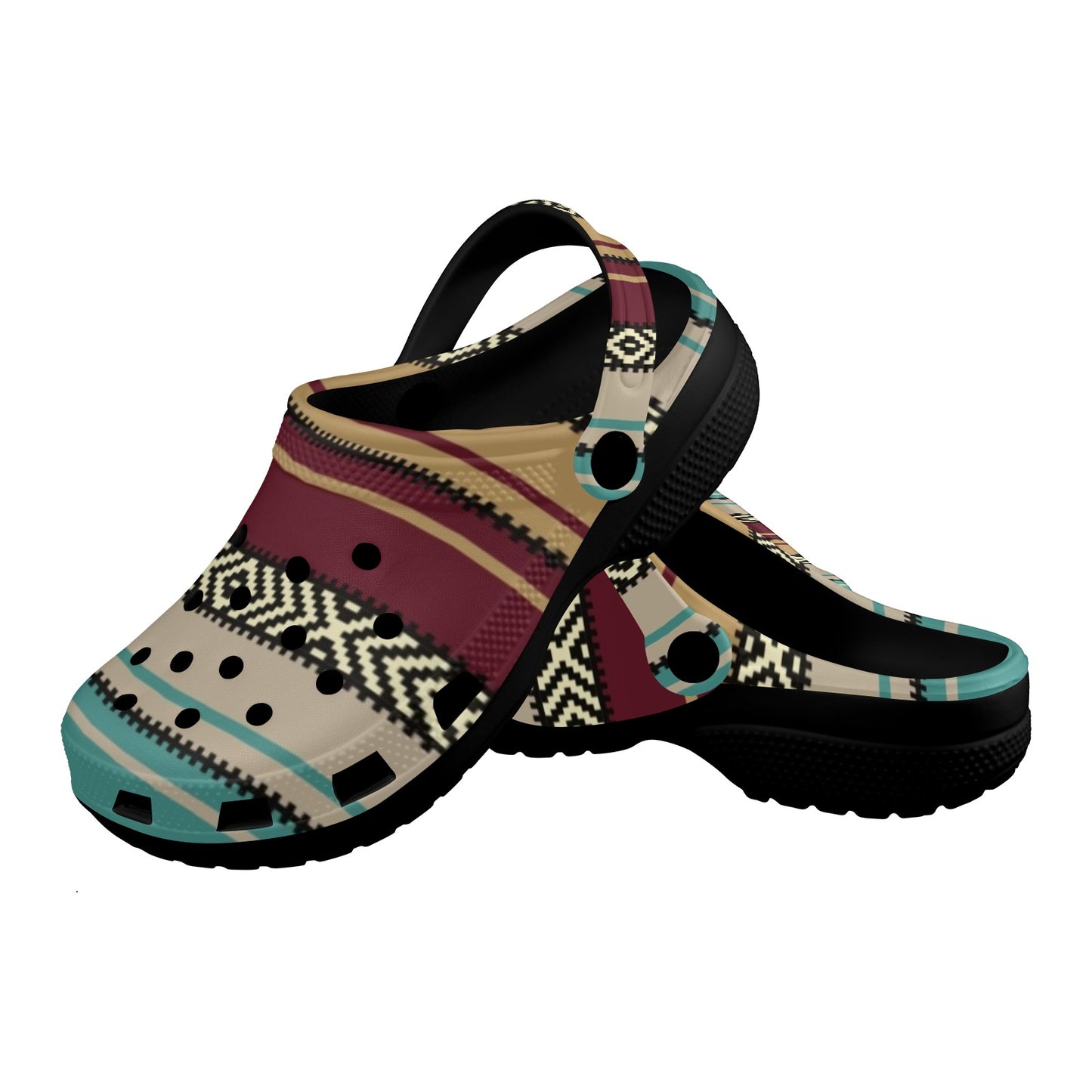 Southwestern Serape Clog Shoes