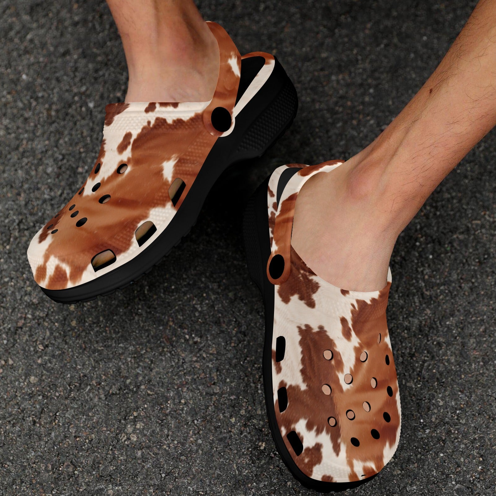 Clogs cheap cow print