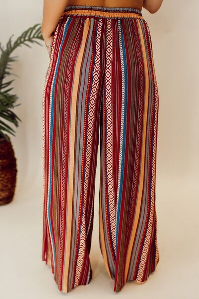 Serape  Tied Wide Leg Pants