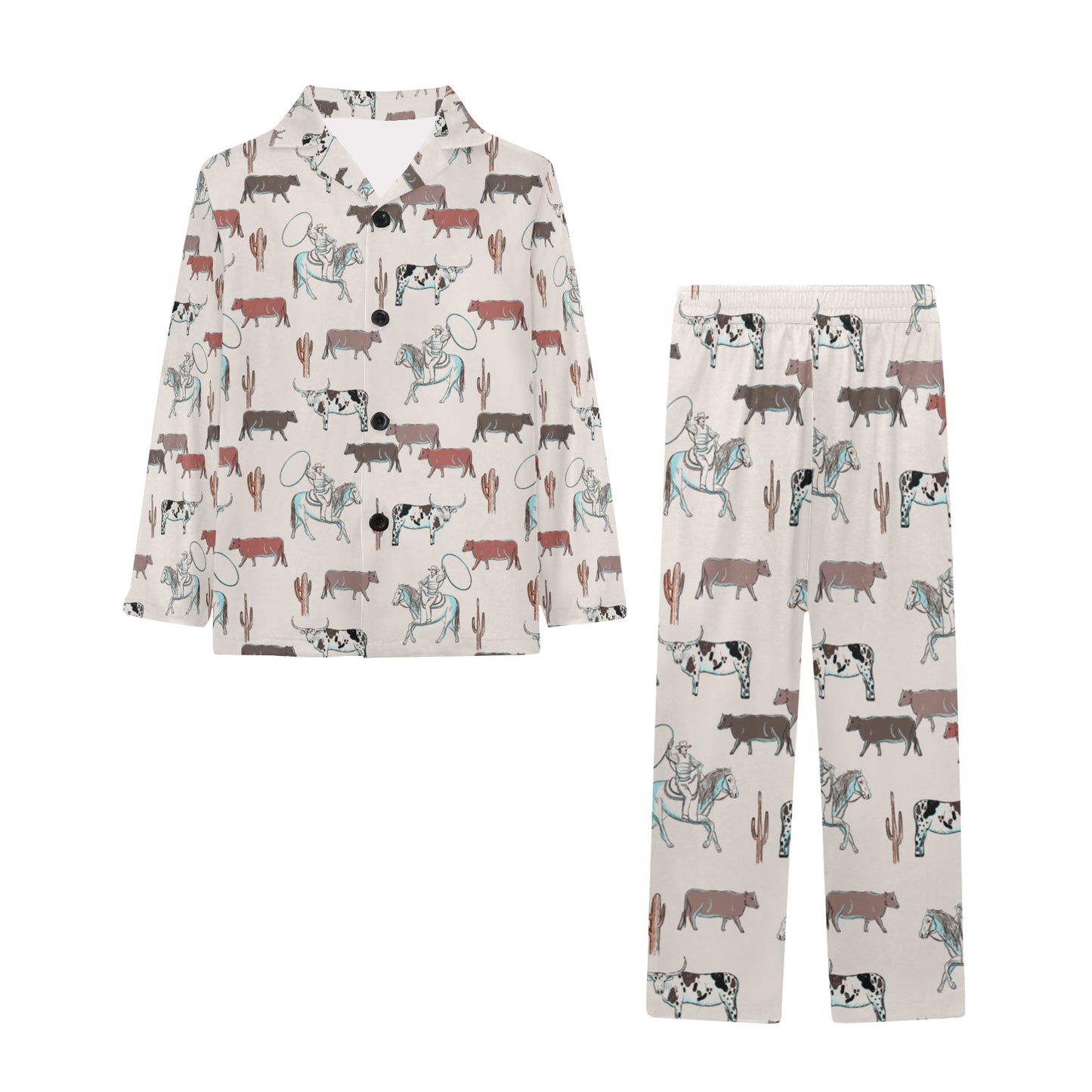 Cattle Drive Boy's Western Pajama Set