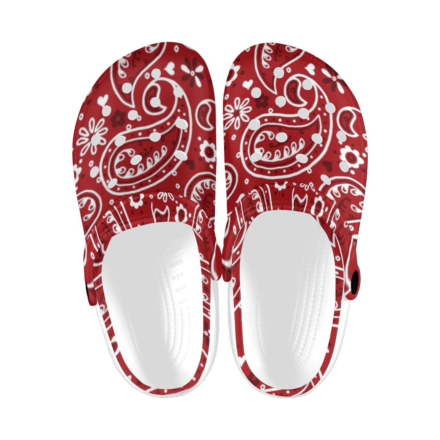 Red Bandana Clog Shoes