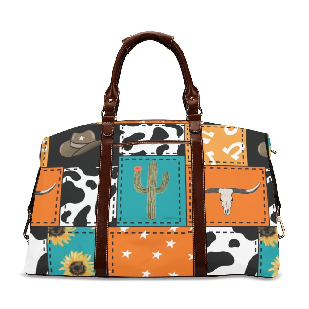 Western Patchwork Flight Large Travel Bag