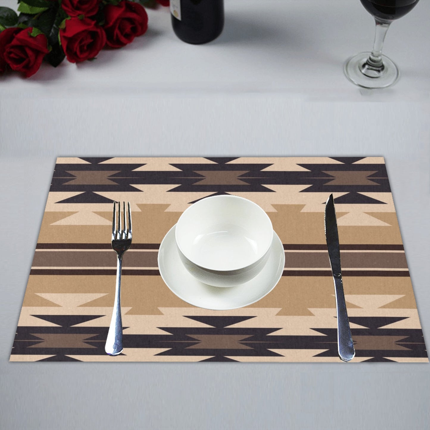 Set of 4 Earth Aztec Western Placemats 14" x 19"