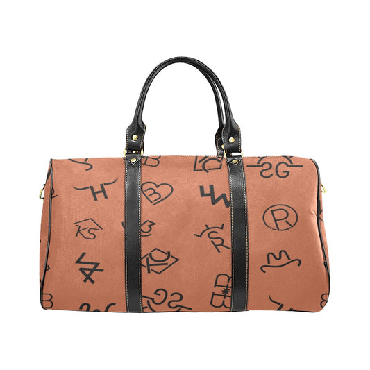 Rust Cattle Brands Small Travel Bag