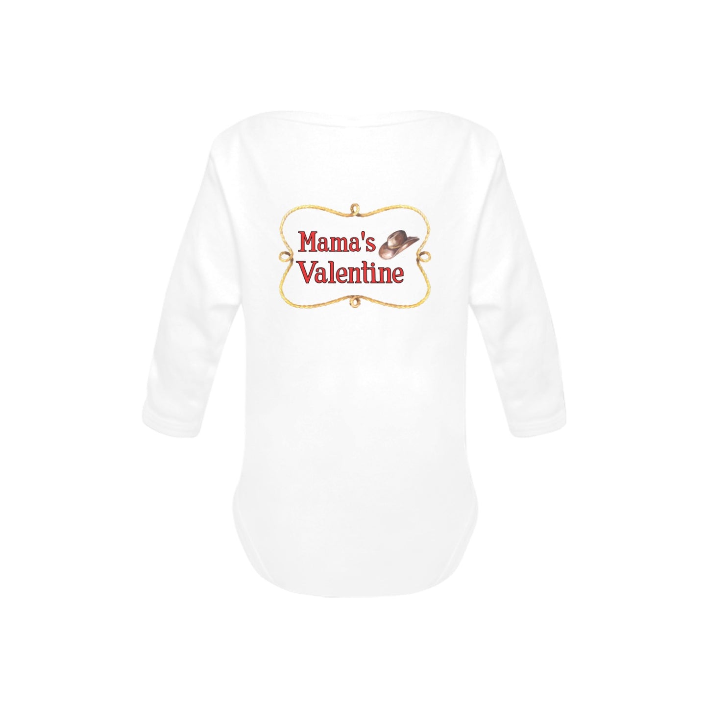 Mama's Valentine Long Sleeve Baby Onesie