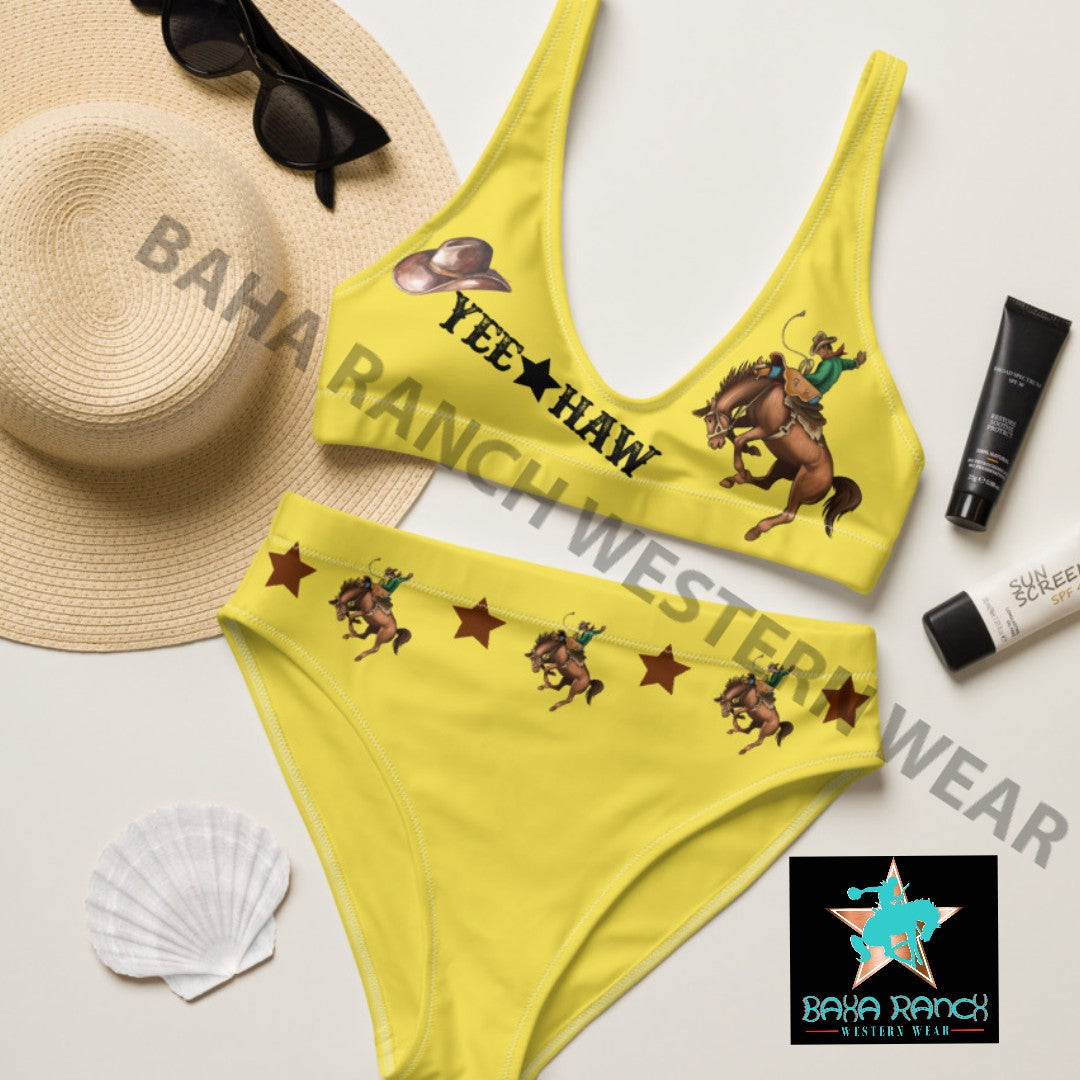Yeehaw Bronc Buster Yeehaw Bikini - #bk, #swimming, #swimmingsuit, #swimsuit, bikini, bikinis, bronc, bronc buster, bronco, mustard, swim, swimwear -  - Baha Ranch Western Wear