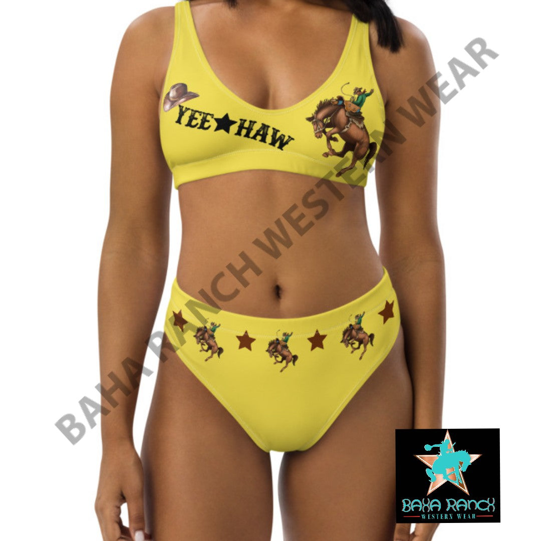 Yeehaw Bronc Buster Yeehaw Bikini - #bk, #swimming, #swimmingsuit, #swimsuit, bikini, bikinis, bronc, bronc buster, bronco, mustard, swim, swimwear -  - Baha Ranch Western Wear