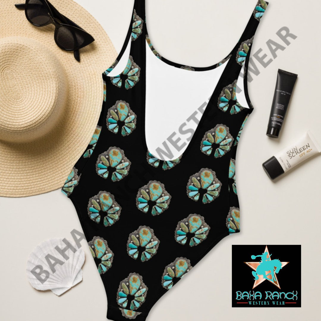 Yeehaw Black Naja One Piece Swimsuit - #op, black, naja, one piece, onepice, onepiece, swim suit, swimming -  - Baha Ranch Western Wear