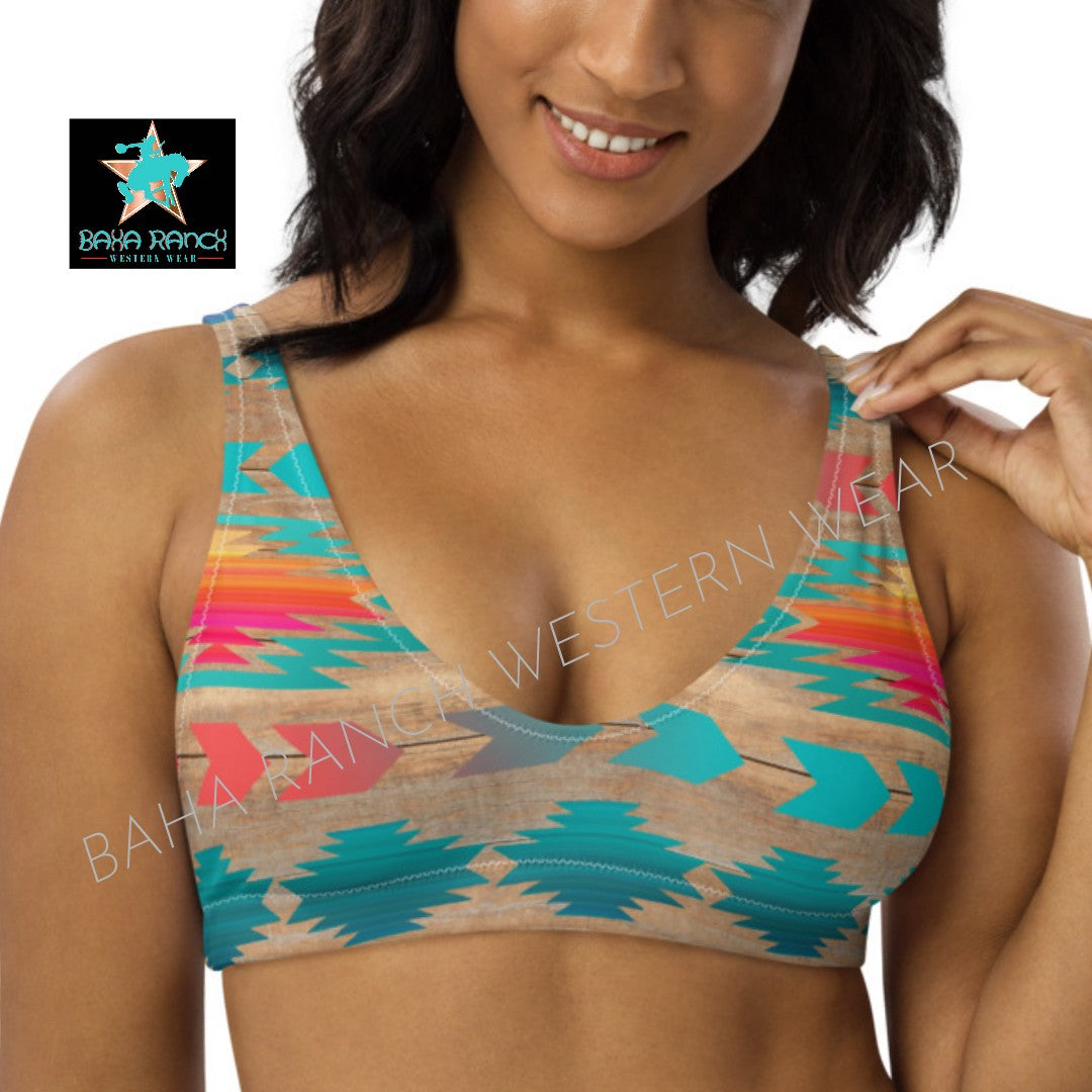 Yeehaw Southwest Aztec Bikini Top - #bktop, #swimming, #swimsuit, #swimwear, aztec, bikini, bikini top, southwest -  - Baha Ranch Western Wear