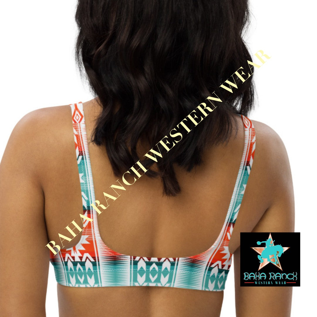 Yeehaw Aztec Print Bikini Top - #bktop, #swimming, #swimsuit, aztec, aztec print, bikini, bikini top -  - Baha Ranch Western Wear