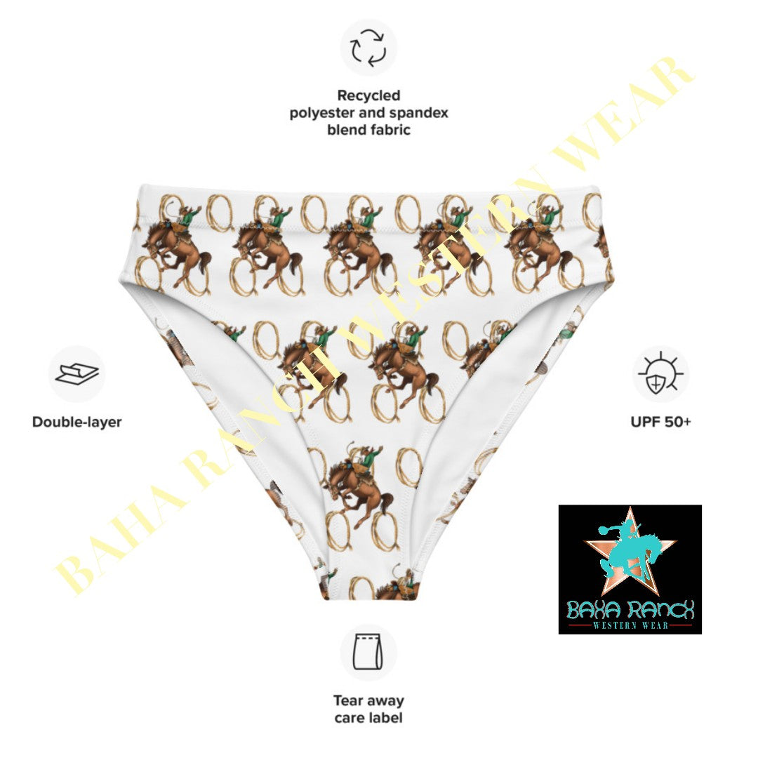 Yeehaw Rope & Ride Bikini Bottom - #bkbottom, #swimming, #swimsuit, beach, bikini, bikini bottom, bikini set, bronc, ride, rope, rope & ride -  - Baha Ranch Western Wear