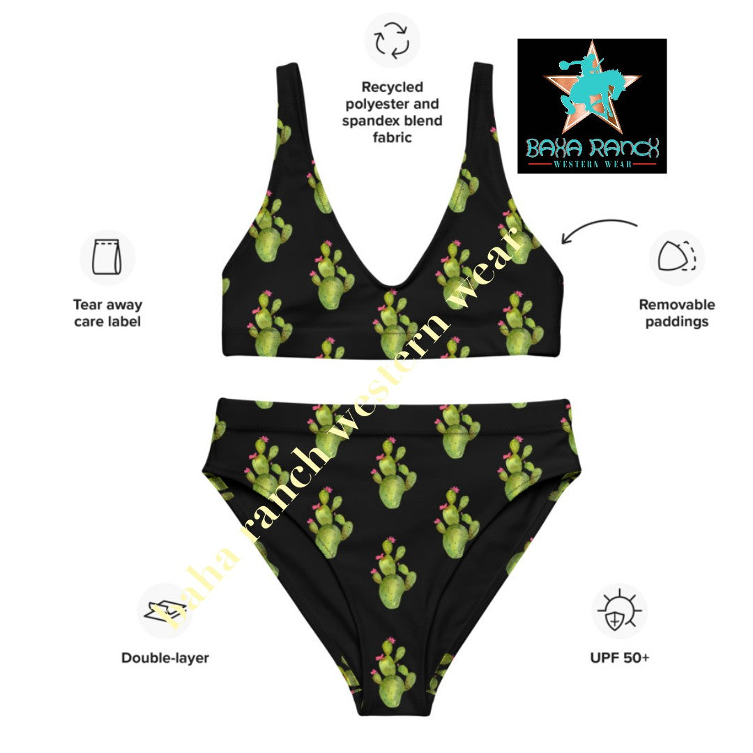 Yeehaw All Over Cactus Bikini - #bk, #swimming, #swimsuit, beach, bikini, bikini bottom, bikini top, cactus, cactus print, southwest, swim suit -  - Baha Ranch Western Wear