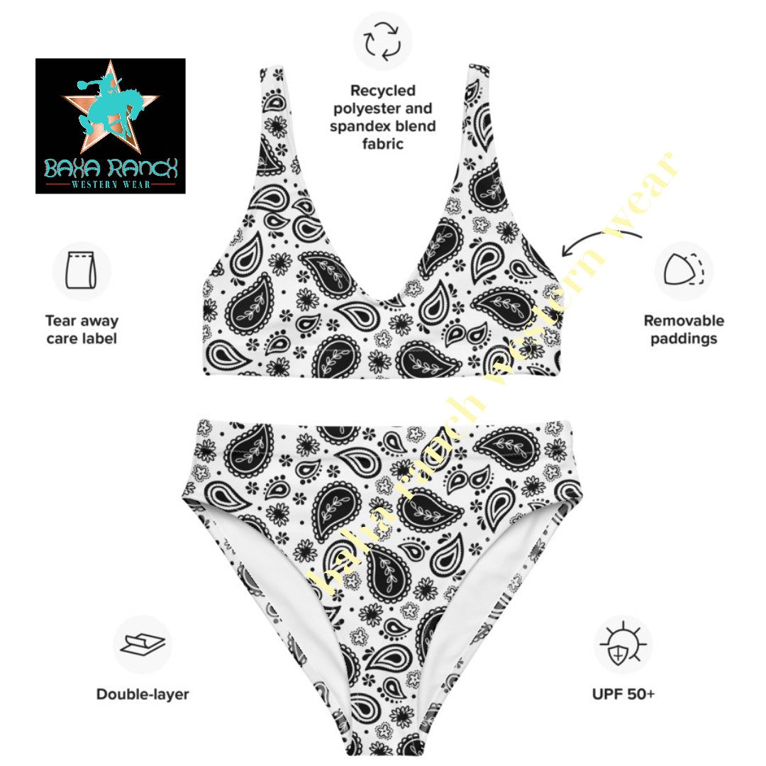 Yeehaw Paisley Bikini - #bk, beach, bikini, bikini bottom, bikini top, paisley, paisley print, swim suit, swimming, swimsuit -  - Baha Ranch Western Wear