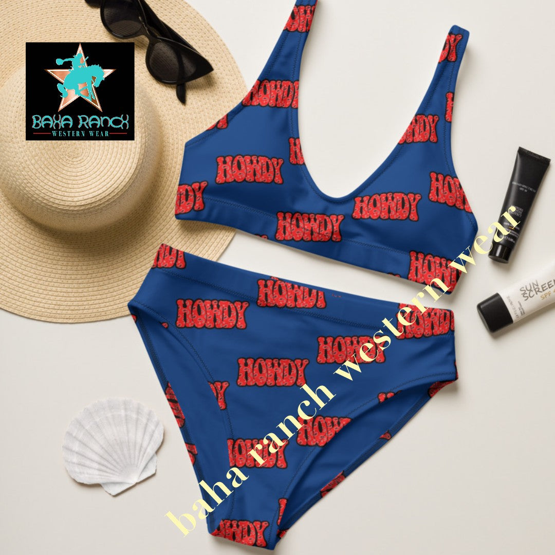 READY TO SHIP HOWDY BIKINI SIZE SMALL - bikini, bikini swimwear., howdy, howdy print, swimwear -  - Baha Ranch Western Wear