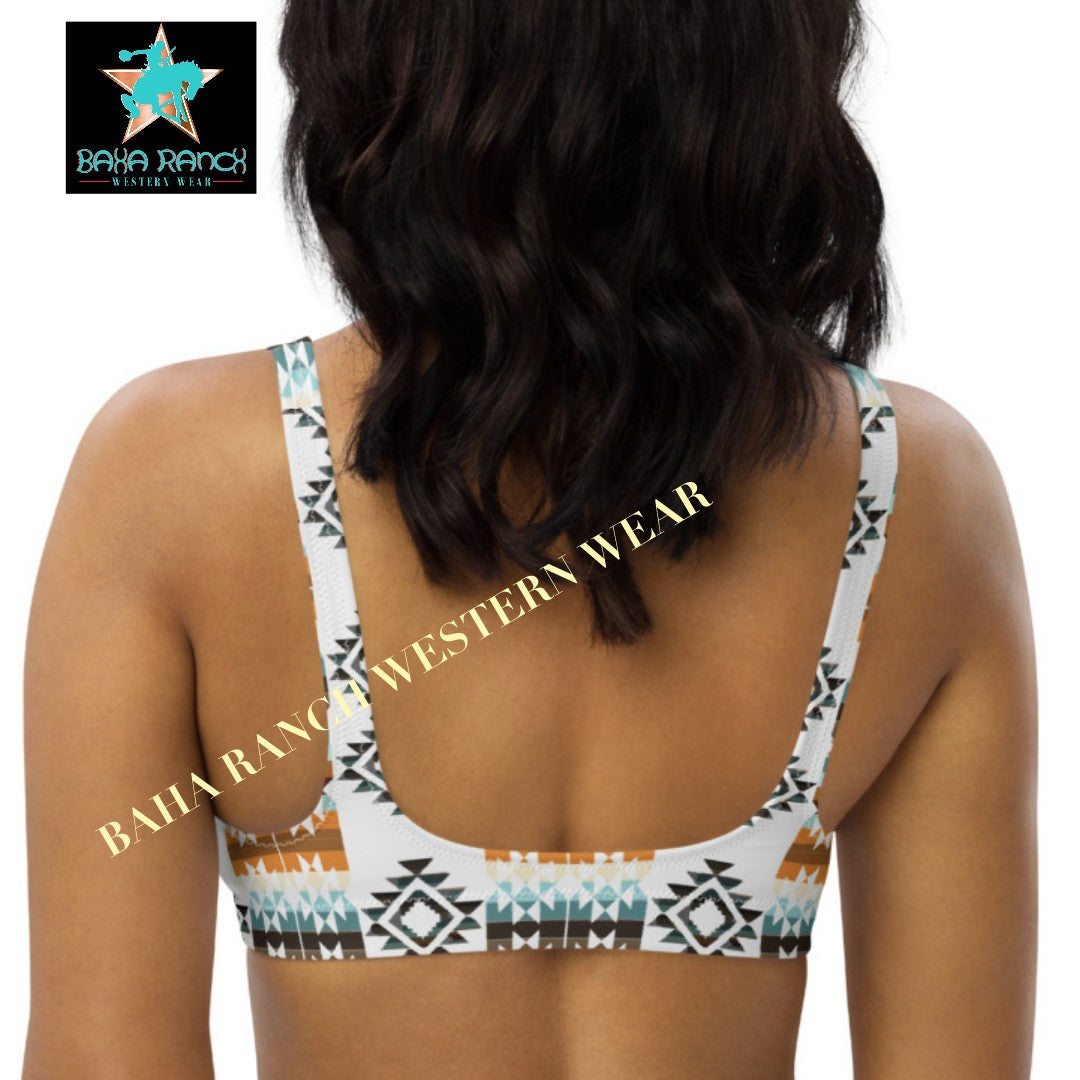 Yeehaw Aztec Print Bikini Top - #bktop, aztec, aztec print, beach, beachese, bikini, swim, swim suit, swimming, swimsuit -  - Baha Ranch Western Wear